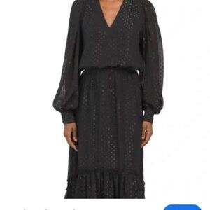 Rami Brook Rora Dress Black Maxi - Size Large